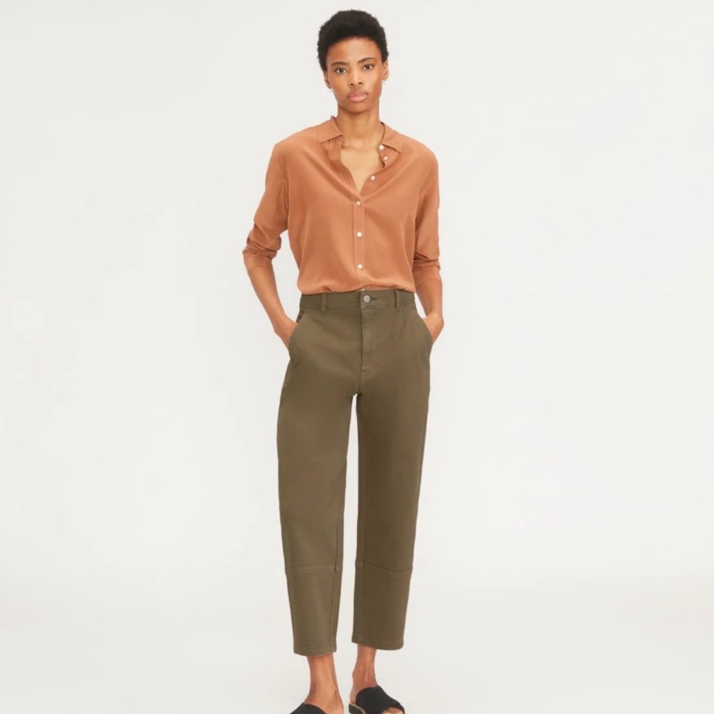 Everlane Utility Barrel Pant Dark Moss Size 10